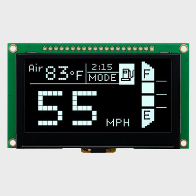 でんページ 2.7-128x64-3.3v-white-OLED-