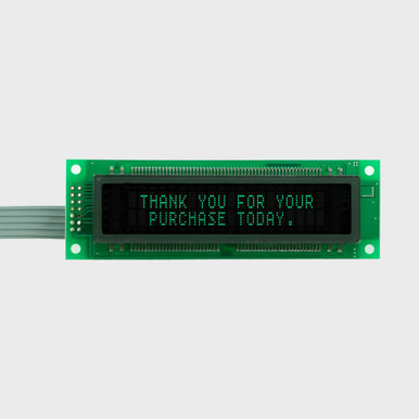 2x20 Character VFD Module | Dot Matrix with Controller + Serial Cable