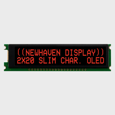 Red 20x2 Character Slim OLED Module