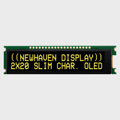 Yellow 20x2 Character Slim OLED Module
