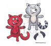 Basic Dress Up Raccoon/Fox clear stamp set (set of 2)