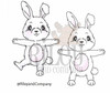 Basic Dress Up Bunnies clear stamp set (set of 2)