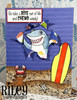 Basic Dress Up Shark - clear stamps (set of 2)