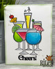 Cocktails clear stamp set