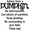 Advice from a Pumpkin