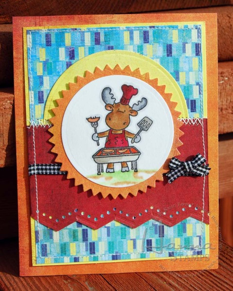 Made By Riley Riley and Company, Riley the Moose, red rubber stamps, Funny Bones