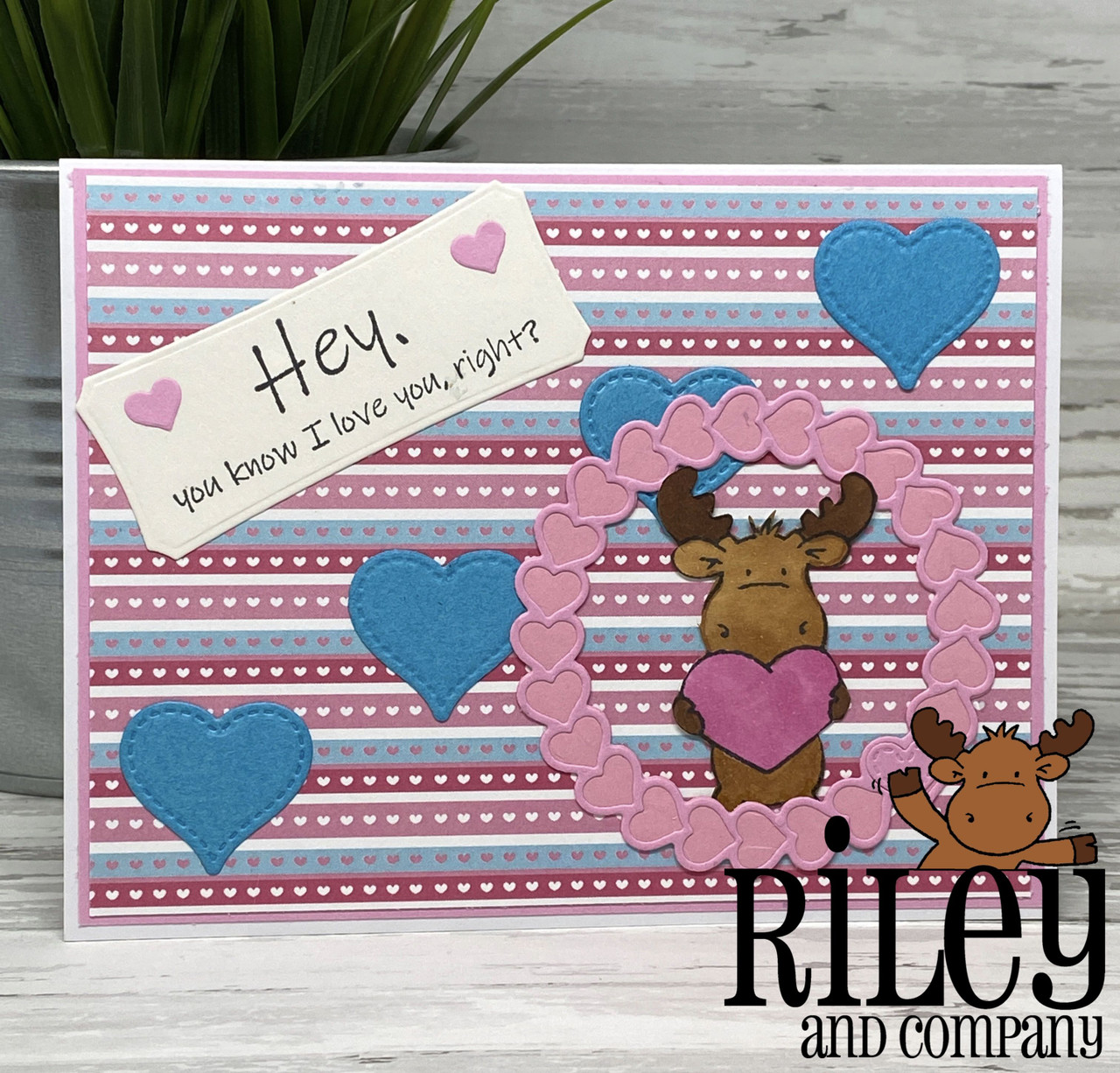 Riley and Company, Riley the Moose, red rubber stamps, Funny Bones