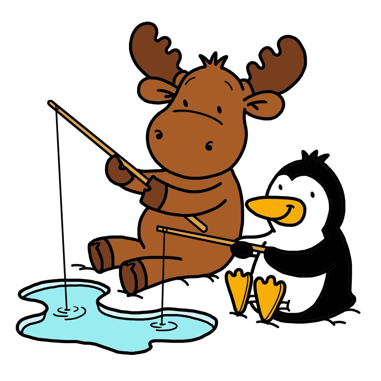 funny ice fishing cartoons