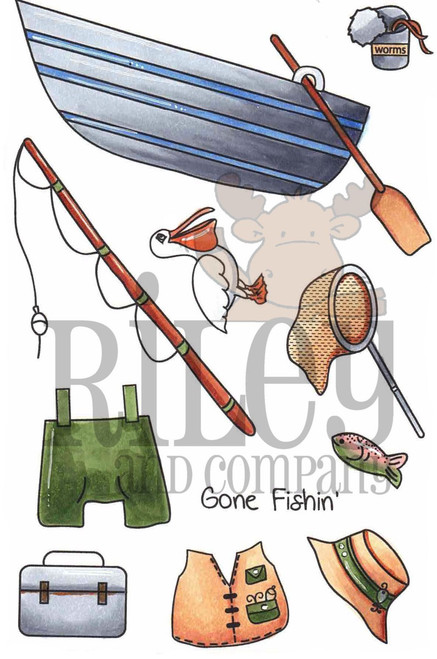 Dress Up Riley-Gone Fishing die set (set of 10)