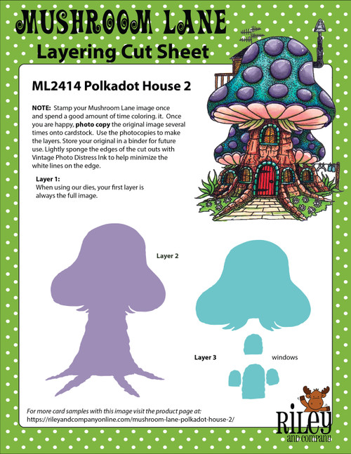 Mushroom Lane - Polkadot House 2 dies (set of 4)