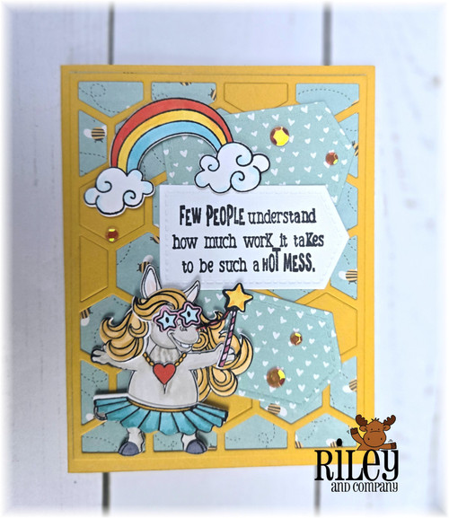 Dress Up Riley - Unicorn clear stamp set