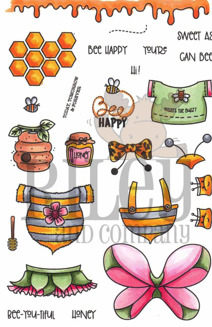 Dress Up Riley - Bumble Bee clear stamp set