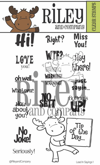 Lead In Sayings 1 - Tablet Riley clear stamp set