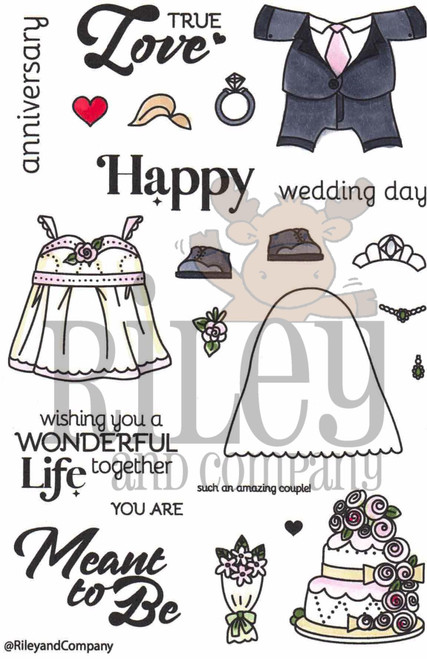 Dress Up Riley - Wedding clear stamps