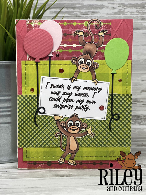 Lead In Sayings 2 - Monkey clear stamp set
