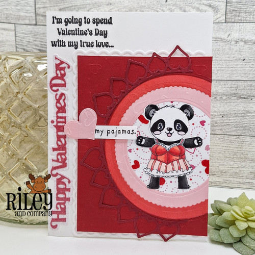 Basic Dress Up Pandas - clear stamps (set of 2)