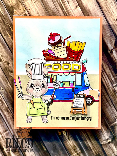 Dress Up Riley - Food Truck clear stamp set