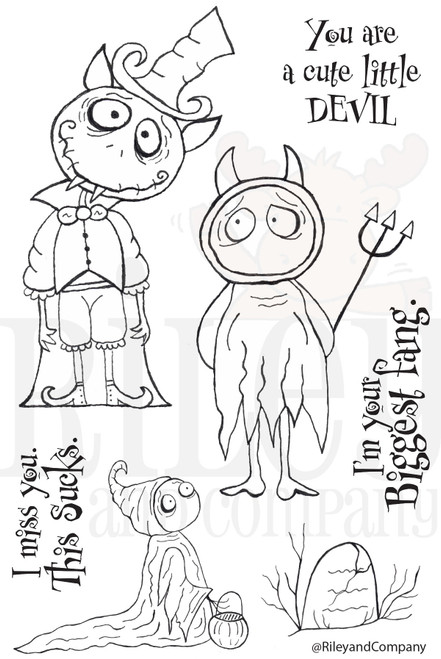 Spooky Hollow "Cute Little Devil" clear stamp set