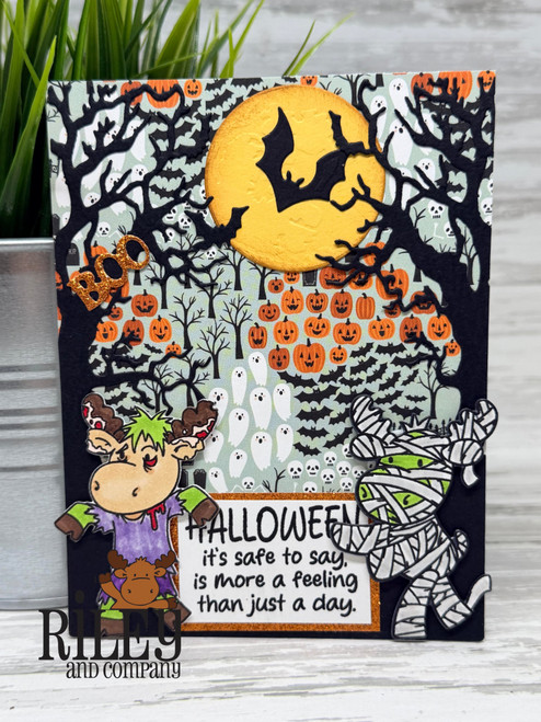 Moon and Bats (set of 4)