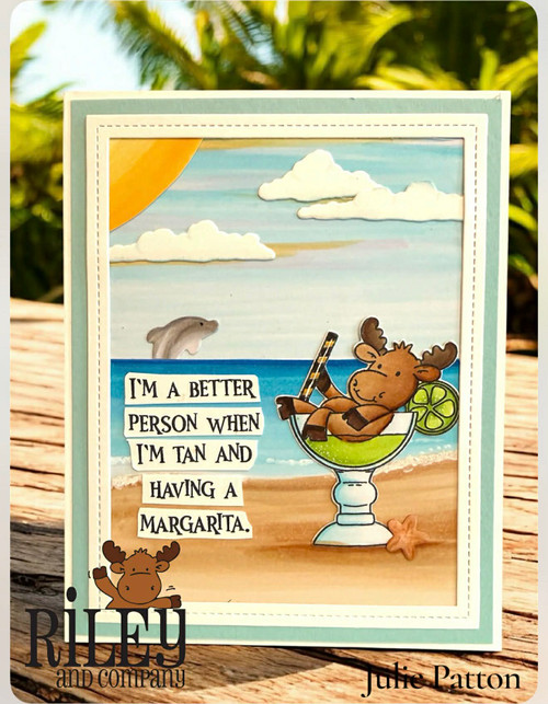 Riley Cool Cocktails clear stamp set