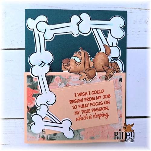 Dog Bone Frame clear stamp set