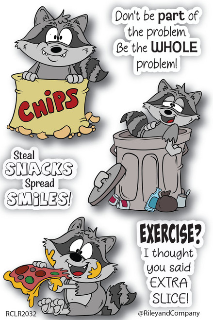 Trash Can Pandas die set  (set of 3)