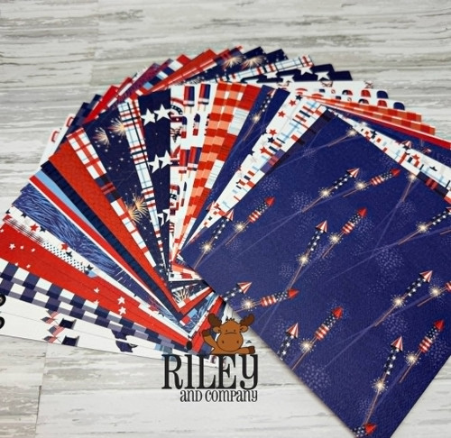 Assorted Patriotic 32 sheets 6 x 6 Paper Pack