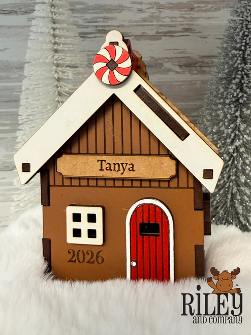 You can add a name plate for only $2.99 (Does NOT include the ornament kit)