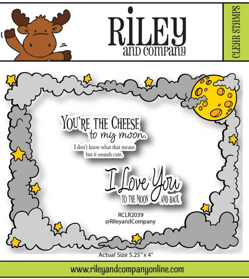 Moon and Stars Frame clear stamp set