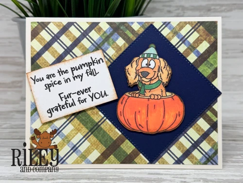 Woody and Hazel Jean Fall Fun clear stamp set