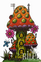 Mushroom Lane -Tri-Level House dies (set of 7)