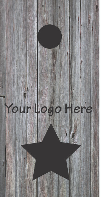 Custom Rustic Wood (2) "Your Logo Here" vinyl wrap