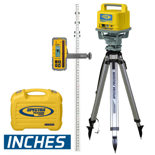 Spectra Precision LL500-2 Long Range Laser Complete Package with HL700 Inches