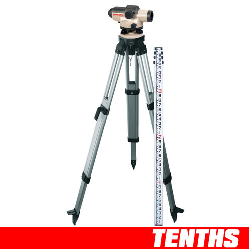 David White AL8-26 Automatic Level Package with Tenths Rod and Tripod