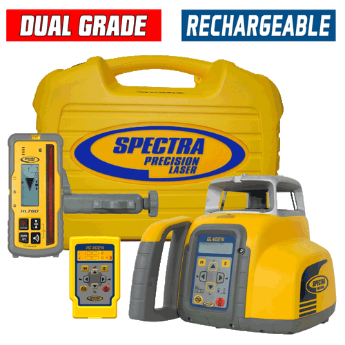 Spectra Precision GL422N-27 Dual Grade Laser Package with HL760 Receiver