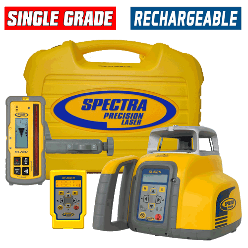 Spectra Precision GL412N-17 Single Grade Laser with HL760 Receiver