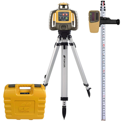Topcon RL-H5A Self-Leveling Rotary Laser with LS-80L Receiver, 10ths Rod and Tripod