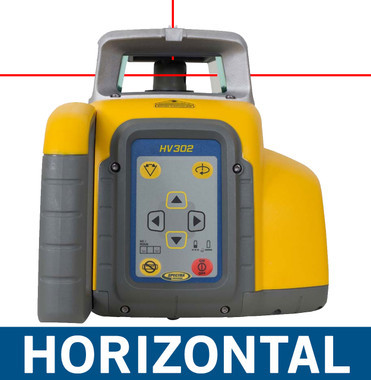 Spectra Precision HV302GC-2-NR Horiz/Vert - Interior/Exterior RED Beam Laser GC Package with HL760 Receiver, Rod in INCHES and Tripod