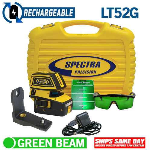 Spectra Precision LT52G-2 Point and Line Green Laser with HR1220 Receiver