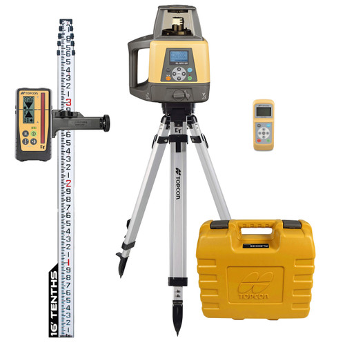Topcon RL-200 2S Dual Slope Grade Laser Package with LS-80X Receiver, Tenths Rod and HD Tripod Alkaline