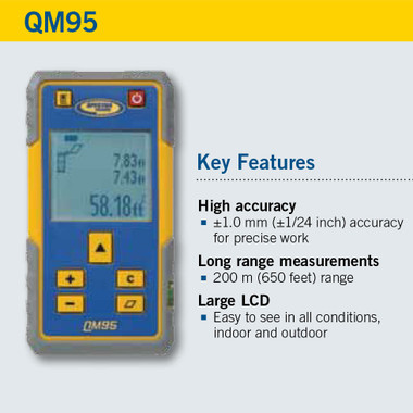 Spectra Precision QM55 Laser Distance Quick Measure - up to 165 feet