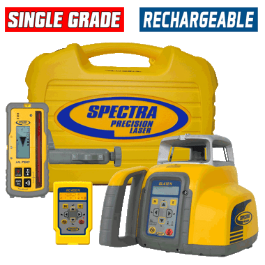 Spectra Precision GL412N-27 Single Grade Laser w/ HL760 Receiver, INCHES-Rod and Tripod