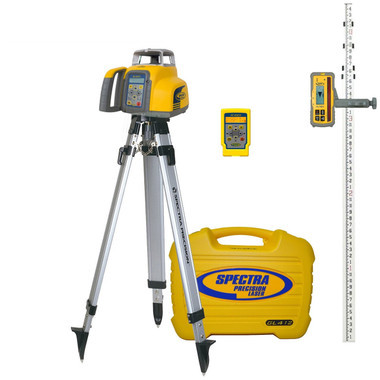 Spectra Precision GL412N-27 Single Grade Laser w/ HL760 Receiver, INCHES-Rod and Tripod