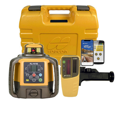 Topcon RL-HV1S Self-Leveling Single Grade Laser DB Kit with LS-80X Receiver and Alkaline Batteries- 1051612-08