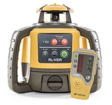 Topcon RL-H5A Self-Leveling Laser PS.DB2 Kit with LS-80L Receiver - 1021200-15 (uses Alkaline Batteries)