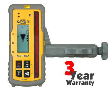 Spectra Precision HL750U Laserometer Laser Receiver and Rod Clamp for Red or Green Beam Rotary Lasers
