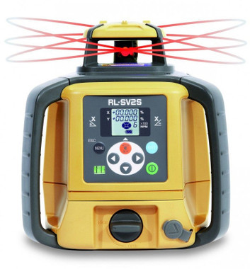 Topcon RL-SV2S Self-Leveling Dual Grade Laser RB Kit with LS-80X Receiver and Rechargeable Batteries- 313990738