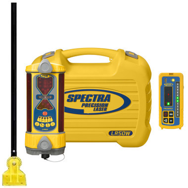 Spectra Precision LR50W-DM Wireless Laser Machine Display Receiver (NiMH) RD20 Remote Display and DM20 Mast