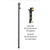 LaserLine GR1000T Direct Reading Lenker Rod, 10 foot - Feet, Tenths, Hundreths