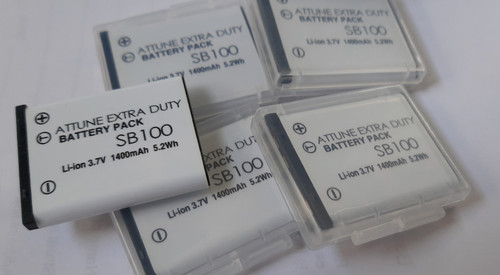 5 PACK of the  ATTUNE SB100 EXTRA DUTY Li-Ion 3.7V 5.2Wh BATTERY for use in the WX-CH455/457  Headsets